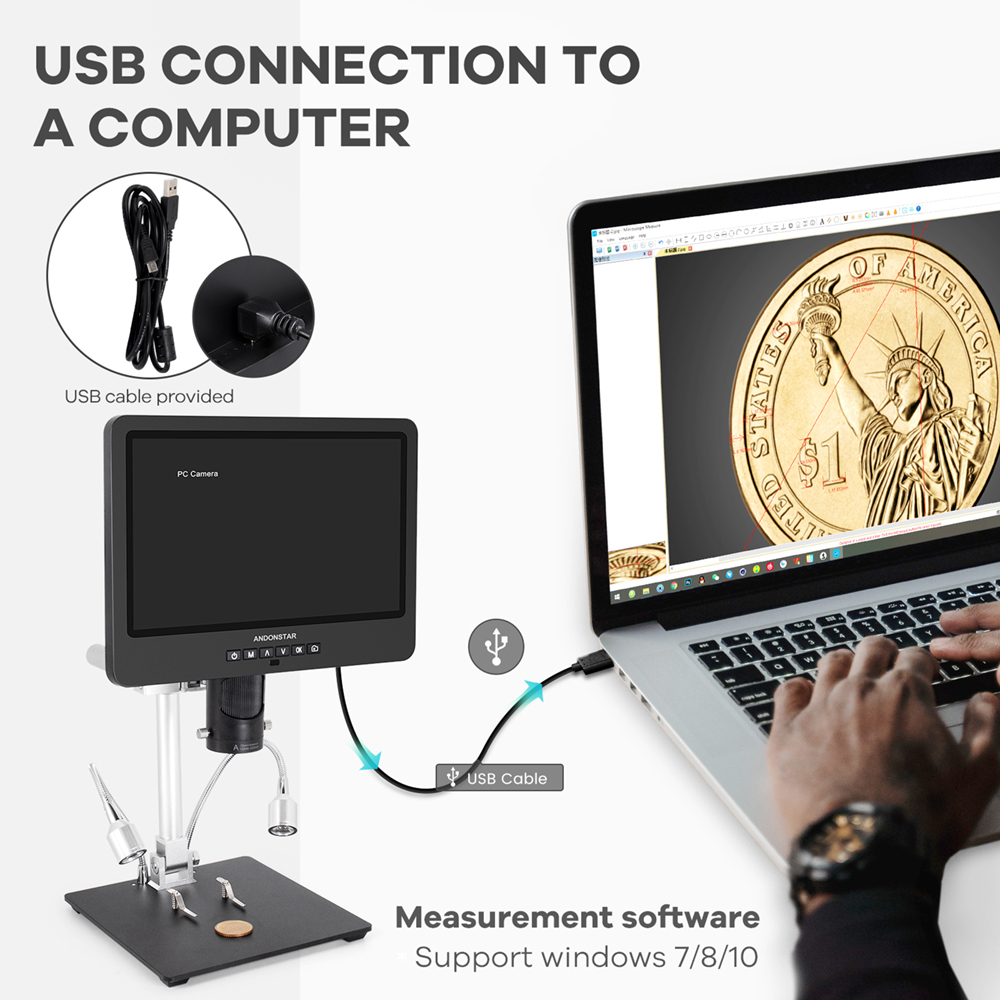 Andonstar Trinoküler HDMI USB  - Electronics Repair Microscope incelemesi ve fiyatı