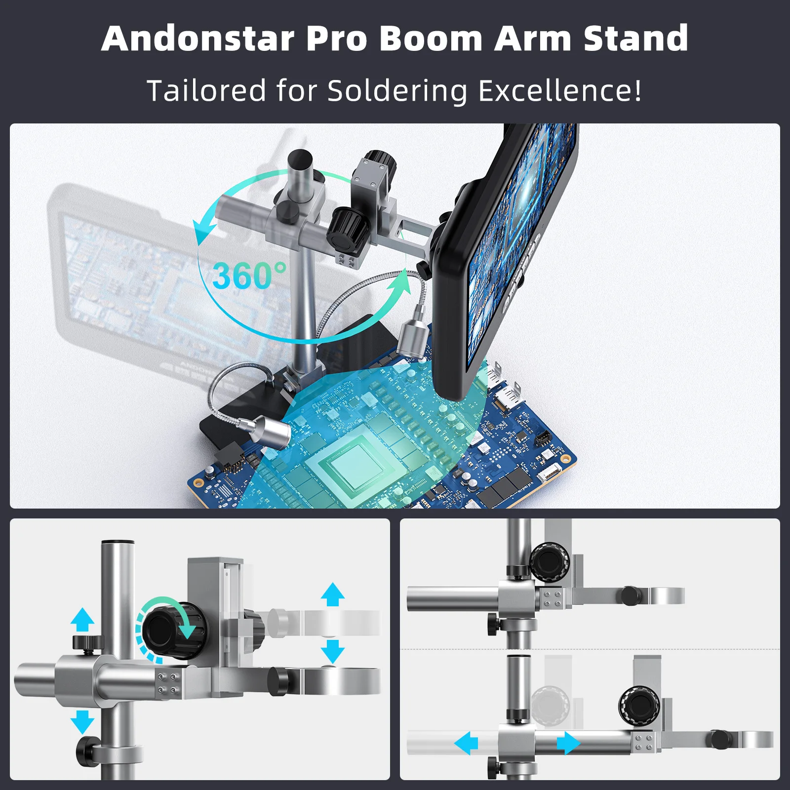 Andonstar AD210S-Pro 4K 60FPS  - Electronics Repair Microscope incelemesi ve fiyatı